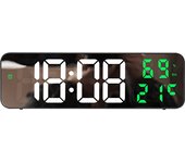 9 pulgadas grande digital Reloj de pared temperatura humedad noche modo Snooze 12/24h USB Pl-in Versión electrónica LED despertador reloj