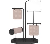 Soporte para Joyas, Organizador de joyas, soporte para exposición de Joyas with Marco de metal, 2 Tablas para pendientes