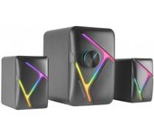 Mars gaming ms-h21 altavoz gaming - sonido 2.1 35w - drivers 3d surround - iluminacion rgb - control frontal - conexion plug & play - color negro