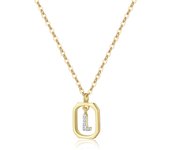 ANDYWEN 925 Sterling Silver Gold Inital Pendant Luxury Choker 2023 Long Chain Monogram Necklace Fine Jewelry Wedding