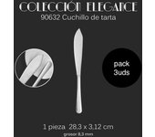 Maxia Market - Cubiertos accesorios para cocina, cuchillo para carne, fruta, de mesa, pescado, cuchara de postre, sopa, tenedor, espatula para tarta, acero inoxidable INOX - Colección ELEGANCE
