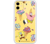 Funda original compatible con iPhone 11 con un diseño de Bob Esponja y Patricio Helados