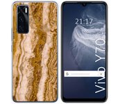Funda Silicona para Vivo Y70 diseño Mármol 10 Dibujos