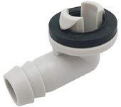 Conector de Manguera de Drenaje de aire acondicionado de plástico con Codo y anillo de Goma