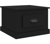 vidaXL Mesa de centro madera contrachapada 50x50x35 cm Blanco, Negro, Blanco brillante Mesita de Salón o Comedor o Auxiliar Mesa de Café Meuble Salón