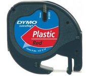 DYMO CINTA DYMO TAG PLASTICO 12X4 ROJO VARIOS PAPELERIA