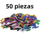 50/100pcs Bicycle Cable End Caps Aluminum Alloy Bike Brake Shifter Cable Tips Wire End Cap Multiple Colors Bike Line Core Caps
