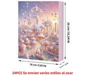 24PCS Sanrio Christmas Advent Calendar Hello Kitty Kuromi Lovely Small PVC Action Figure Countdown Toy Box Girls Birthday Gift