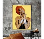 Erykah Badu Singer Poster Frameless Poster Kraft Club Bar Paper Retro Poster Mural Bedroom Study Decoration Painting
