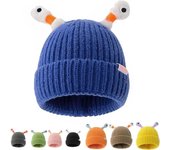 Gorro de punto con forma de monstruo brillante para padres e hijos en invierno, gorro de punto con forma de tentáculo de monstruo mejorado 2025 con luz LED