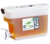 Dispensador de bebidas con grifo, dispensador de agua de 3,5 l para frigorífico, dispensador de limonada, hervidor de agua para preparar té y zumo de plástico.