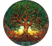 Wood puzzle new green life tree theme personalized 3D puzzle leisure adult children gift education toy high difficulty A3 game