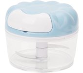 Picadora de ajo manual, mini picadora de ajo doméstica, picadora de ajo transparente multiusos segura con cordón para ajo, jengibre y cebolla (
