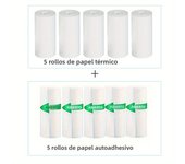 57mm 10 Rolls Thermal Printing Paper White Self-adhesive Label Sticker Photo for Inkless Mini Printer Kids Instant Print Camera