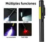 Multifunctional 4 in 1 LED Super Bright Flashlight 365nm UV Flashlight USB Charging With Tail Magnet Flash COB Floodlight Torch