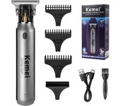 Kemei 10W Hair Clippers Men Beard Trimmer Zero Gapped T-Blade Hair Cutting Machine Cordless Professional Barber Edgers Cutter
