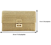Straw Clutch Purses for Women Summer Beach Bag New Woven Handbag Purse Rattan Envelope Clutch Bag for Wedding Ladies Women's Bag