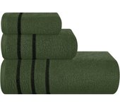 Juego de 3 toallas de Algodón ultrasuave, contiene Una Toalla de Baño de 28x55 pulgadas, Una Toalla de mano de 16x24 pulgadas y un papel de lavado de 12x12 pulgadas, ideal para uso diario,