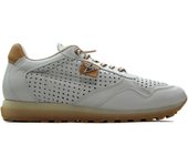 Cetti C-848 Zapatilla sneakers deportiva casual,de piel,cordón elástico,vintage,suela de goma,calada para caballero