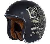 CASCO MOTO JET RETRO NEGRO CUSTOM