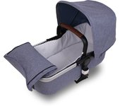 TITITNINS Funda Capazo Velcro para Bugaboo Fox 5 PIQUE BLANCO Algodón 100%,  Vestidura Cubre Cuco Bebé,  te permite llevar el Cubre pies Original , Paredes y  Suelo en Acolchado Transpirable 3D.