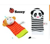 Correa de muñeca decorativa relajante para bebé Sozzy, correa de reloj, calcetines sonajero para recién nacidos, juguete educativo para bebés de 0 a 1 años