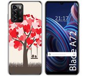 Funda Silicona para ZTE Blade A72 diseño Pajaritos Dibujos
