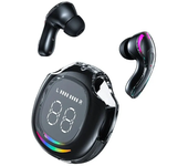 PRO T8 Wireless Bluetooth Headset Transparent ENC Headphones LED Power Digital Display Stereo Sound Earphones for Sports Working