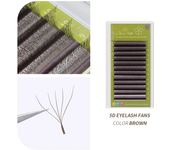 GLAMLASH 3D4D5D6D7D8D W Eyelash C/D/L/LU/M Premade Volume Fans Brown Lash Extensions Natural Soft