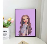 1pc B-Bratz Doll Self-adhesive Art Poster Waterproof Paper Sticker Coffee House Bar Room Wall Decor