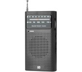 Radio de banda completa AM FM, alimentado por 2 pilas AA (no incluidas) Radio portátil regalo de edad avanzada (negro)