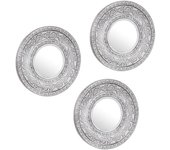 New Planet Home® Set de 3 Espejos "Mandalas" de pared para colgar | Espejo de pared de estilo barroco con espejo redondo  | Medidas 25x2x25cm | Marco de PVC - New Planet Home · Convertimos tu casa en un Hogar