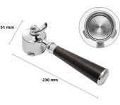 Double Spout 51mm Coffee Portafilter With 1 2 Cups Basket for Delonghi ECO680 ECO685 Coffee Machine