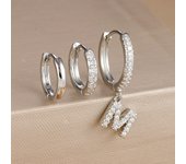 3PCS A-Z Letters Hoop Earrings Set For Women Fashion Stainless Steel Alphabet Huggie Cartilage Earring Piercing Jewelry Aretes