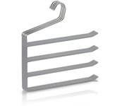 The Secret Home - Pack de Perchas para Pantalones - Ganchos de Acero y PVC - Organizador Antideslizante para Armario de Metal - Varios Tamaños y Colores