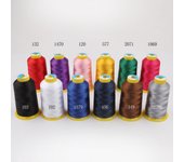 12 Colors Set Polyester Embroidery Thread 40WT 4000 Meters Cone Brother Babylock Janome Singer Pfaff  Husqvarna Bernina Machine