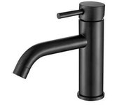 VALAZ Jabalón Grifo de lavabo redondo monomando fabricado en latón de color negro mate