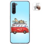 Tumundosmartphone Funda Gel Tpu para Oppo Find X2 Lite diseño Furgoneta Dibujos