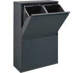 ARREGUI Cubo de Basura y Reciclaje de Acero de 4 Compartimentos | Cubos de Basura de Cocina | Contenedores de Reciclaje para Casa u Oficina | 4x17L (68L)