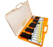 ROCKSTAR MUSIC - Xilófono Glockenspiel Metalófono AG27K Cromático, 27 Teclas Negras y Blancas con Estuche, 4 Mazas y Paño de limpieza. Carrillón para Estudiantes y Profesionales, Instrumento Musical