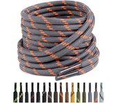 2 Pares Cordones Redondos para Botas, Resistentes para Zapatillas de Montaña, Zapatos de Senderismo, Calzado de Seguridad