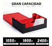 Trading card storage box, can hold 1800+ single decks, magnetic closure PU leather card box, fits for MTG, TCG,Yugion cards
