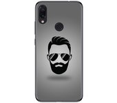 Tumundosmartphone FUNDA de GEL TPU para Xiaomi Redmi Note 7 diseño Barba Dibujos