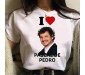 Anime Pedro Pascal Graphic Print T Shirt Fashion Streetwear Casual Crew Neck Short Sleeve Plus Size T Shirt Women
