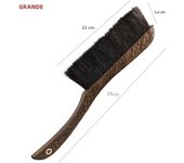 Wooden Cleaning Brush Horse Hair  Long Handle Duster Dust Brush Hand Broom Soft and Anti-static Furniture Car Interior Cleaning