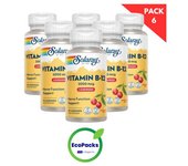 Solaray EcoPack 6 Vitamin B-12 Sin Azucar 2000 mcg 90 comp