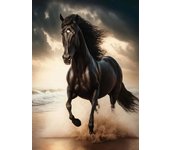 Black and White Wild Horses Canvas Paintings on The Wall Art Posters Prints Wall Picture Modern Animals Art Room Decor Frameless