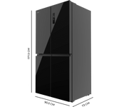 Frigorífico Bolero CoolMarket 4D 601 litros Cristal Negro Tecnología NoFrost y Motor Inverter Plus Ecológico