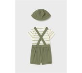 Moda infantil niño MAYORAL 1.649 014 CONJUNTO PETO BAMBULA 3 PIEZAS SALVIA 35492 25V