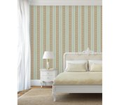 Muestra DIN A4 de Papel pintado vinílico de rayas con efecto textura de tela tejida en relieve - Alexander Stripe 676428 de GAULAN